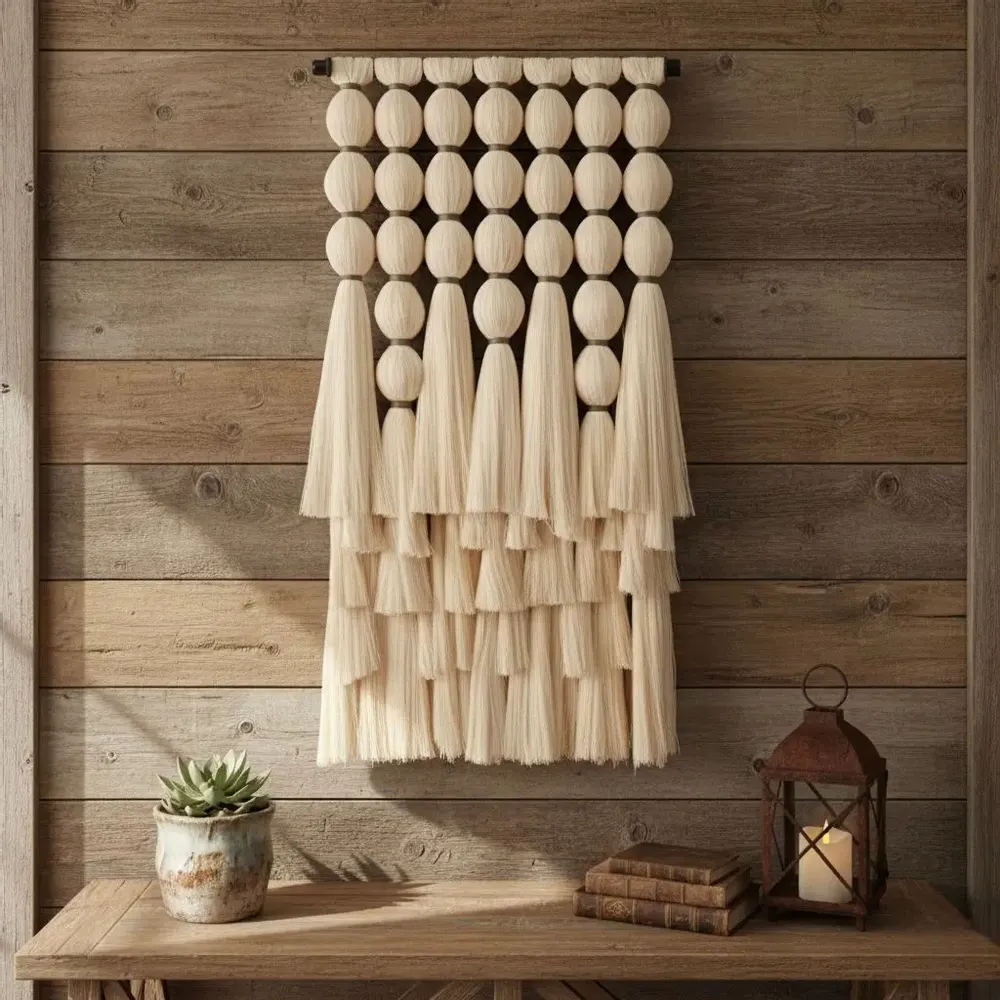 Autres décorations murales - Soft Rhythm : décoration murale en macramé superposé faite à la main - SARMAL DESIGN