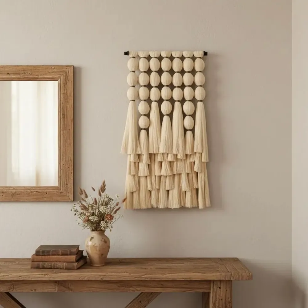 Autres décorations murales - Soft Rhythm : décoration murale en macramé superposé faite à la main - SARMAL DESIGN