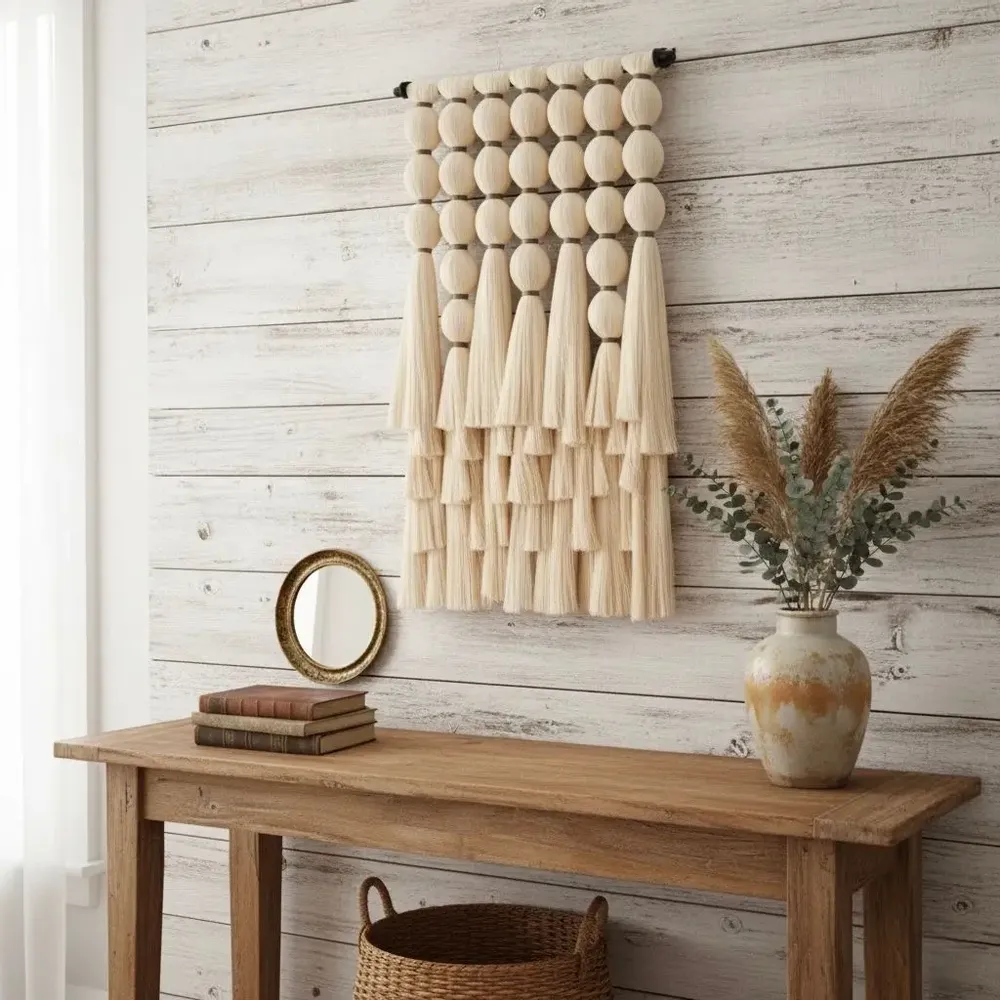 Autres décorations murales - Soft Rhythm : décoration murale en macramé superposé faite à la main - SARMAL DESIGN