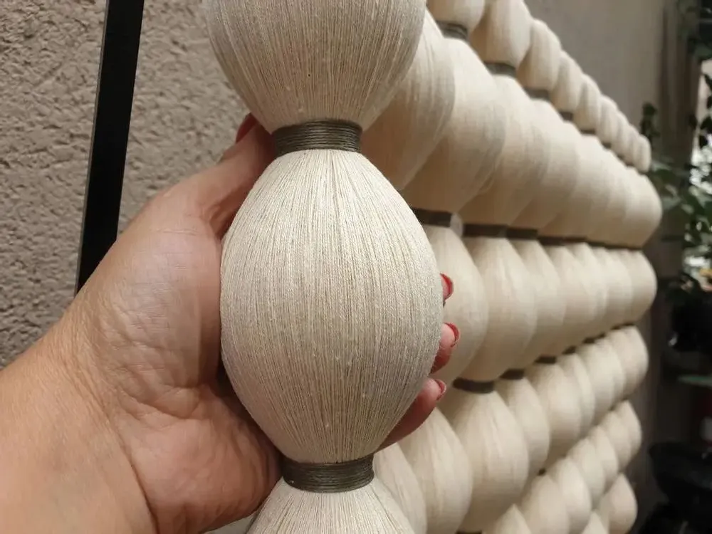 Autres décorations murales - Soft Rhythm : décoration murale en macramé superposé faite à la main - SARMAL DESIGN