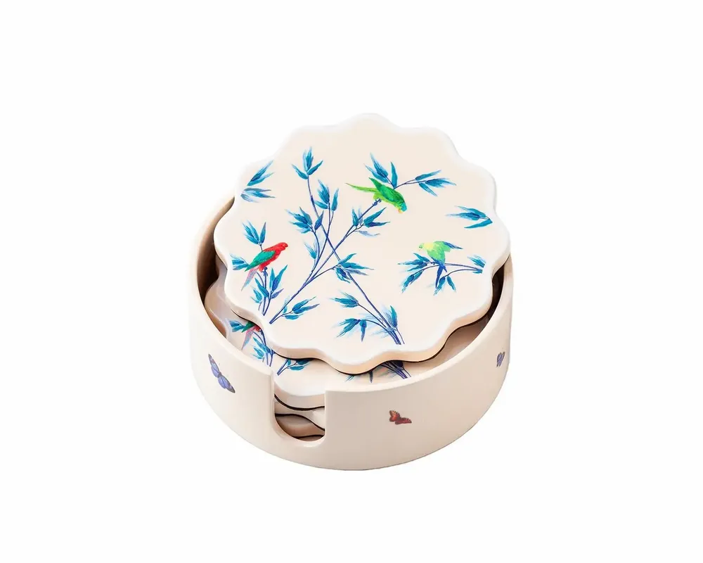 Objets de décoration - Sous verre  Jardin des perroquets - PARADISIO IMAGINARIUM