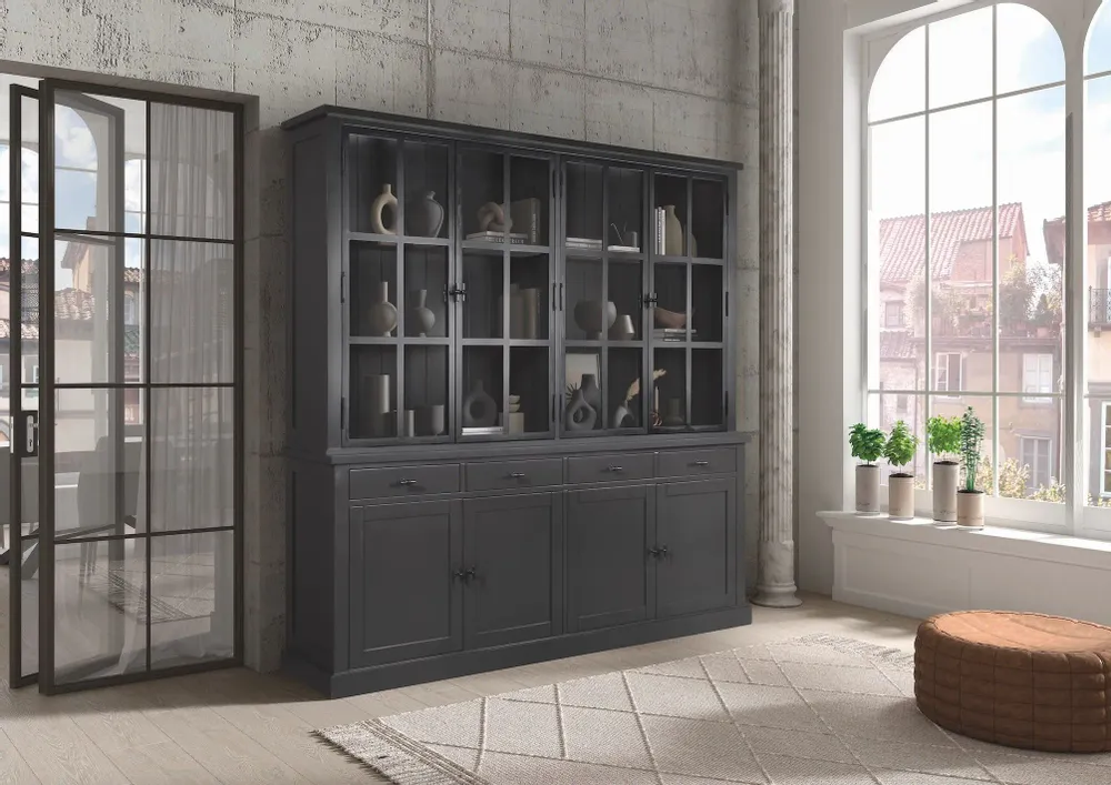 Boîtes de rangement  - Vitrine Kubic Metal 2x4 portes 4 tiroirs - XO INTERIORS