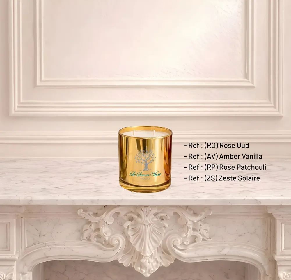 Candles - Signature Elite Medium - Gold - LE SAVOIR VIVRE FRANCE