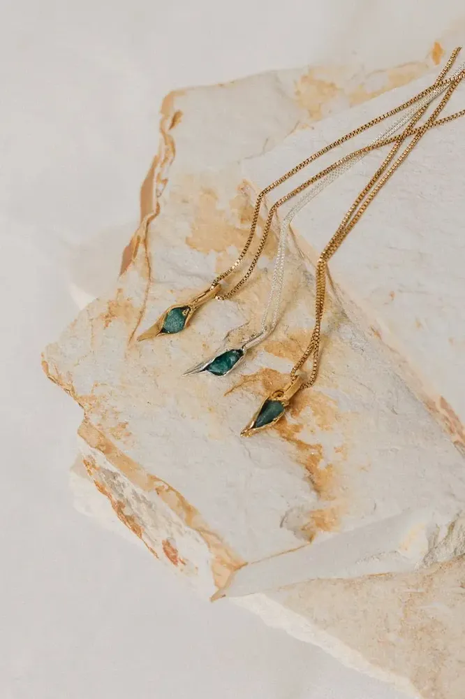 Jewelry - Coccon Emerald Pendant Necklace - CÂPÂ JEWERLY