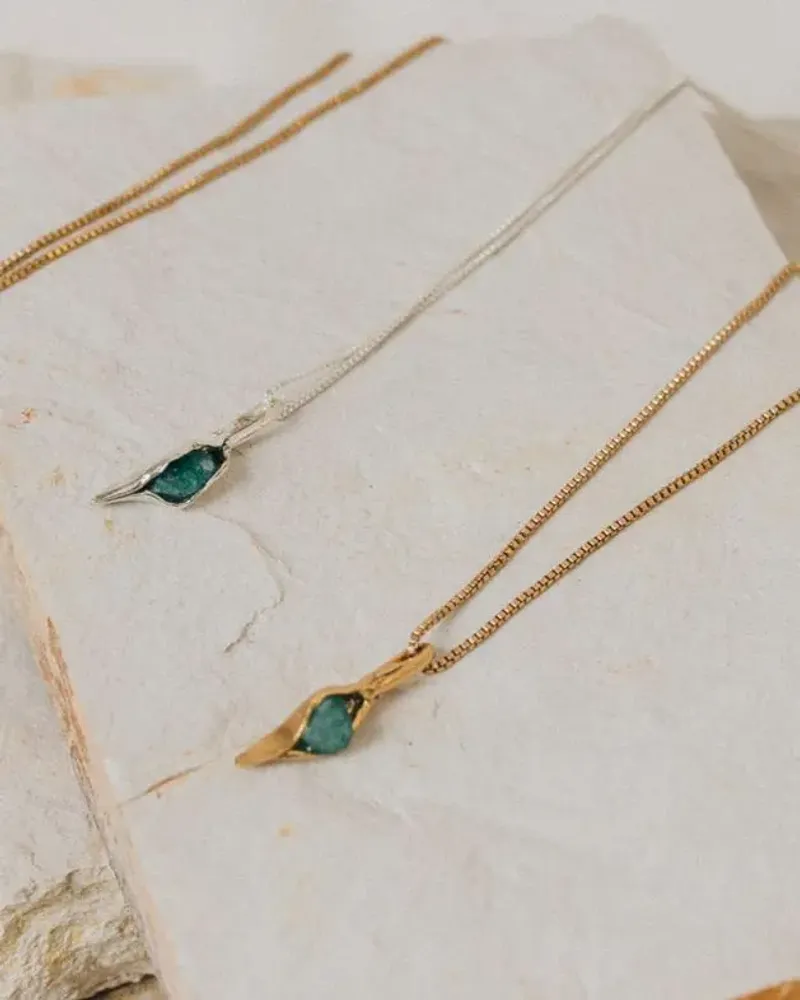 Jewelry - Coccon Emerald Pendant Necklace - CÂPÂ JEWERLY