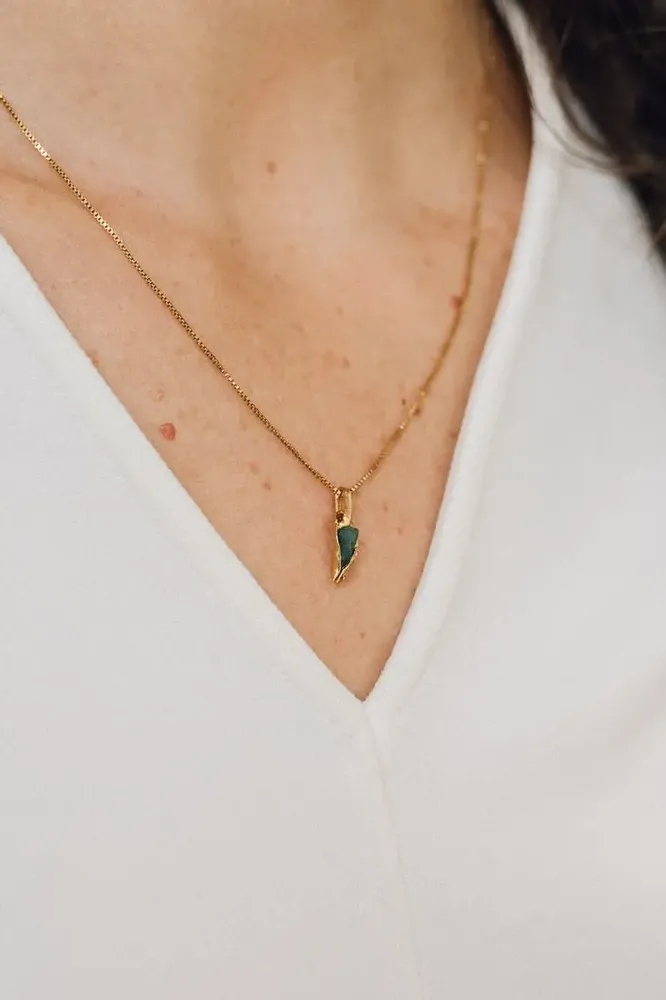 Jewelry - Coccon Emerald Pendant Necklace - CÂPÂ JEWERLY