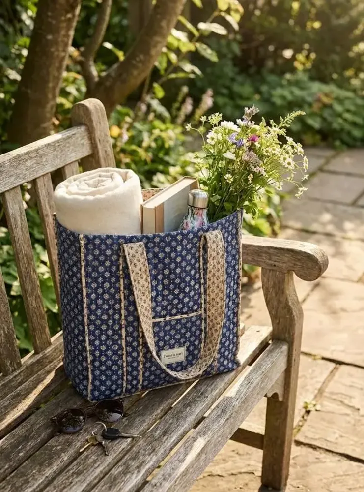 Sacs et cabas - Sac matelassé fabriqué à la main à partir de saris d'occasion - I WAS A SARI