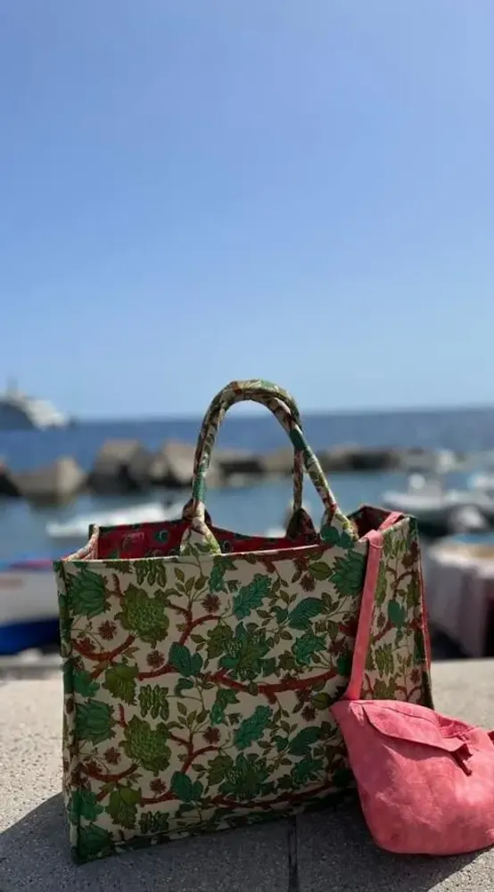 Sacs et cabas - Sac fourre-tout en sari zéro déchet Work - I WAS A SARI