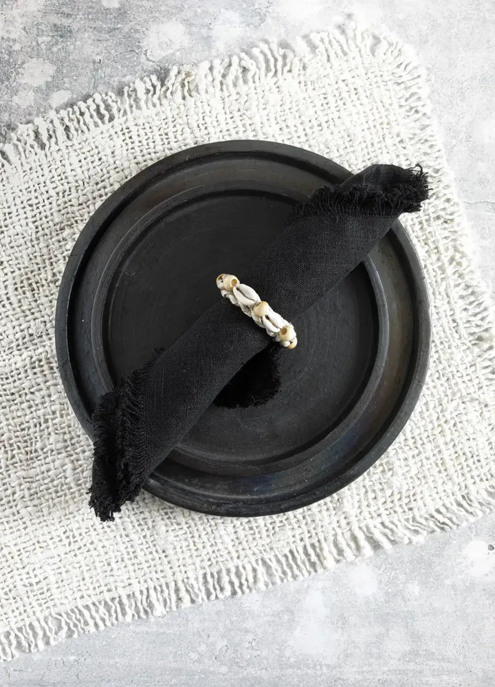 Serviettes - Le Rond De Serviette Shell - Naturel Blanc - BAZAR BIZAR LIVING