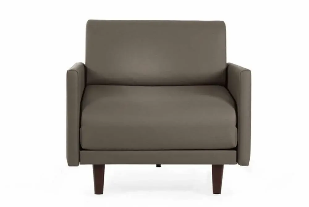 Fauteuils - Fauteuil lit Français 1 Place PACHA 70 LARGE accoudoirs amovibles : Coloris - CUIR - Gris 0819 - LIKOOLIS