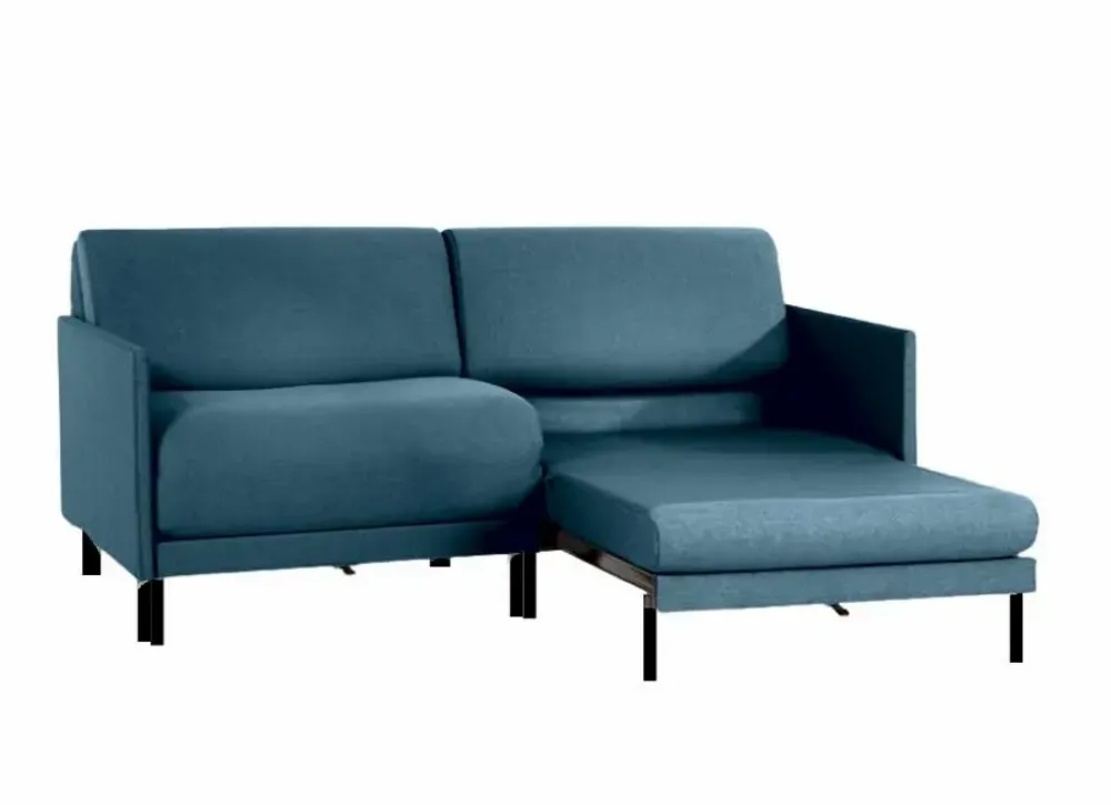 Armchairs - French 2/3 seater sofa bed BOSS DUO 160 MEDIUM removable armrests : Colour - Fabric / AQUAMA GREEN - Filo - Green - LIKOOLIS