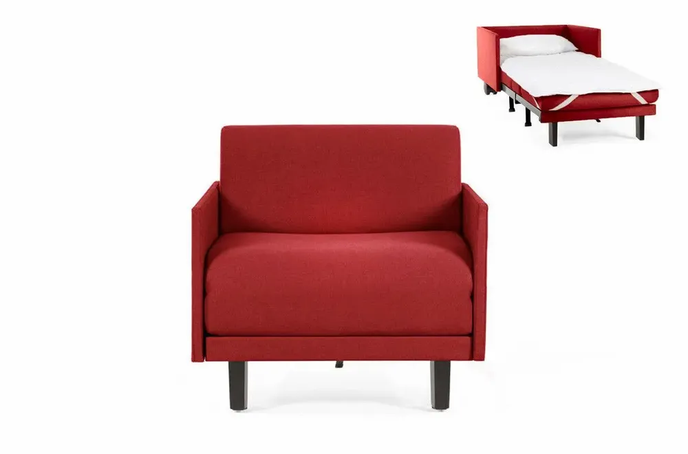 Fauteuils - Fauteuil lit Français 1 Place ROLLER 70 MEDIUM accoudoirs amovibles : Coloris - Velours Brunei / 33 - BLEU CANARD - LIKOOLIS