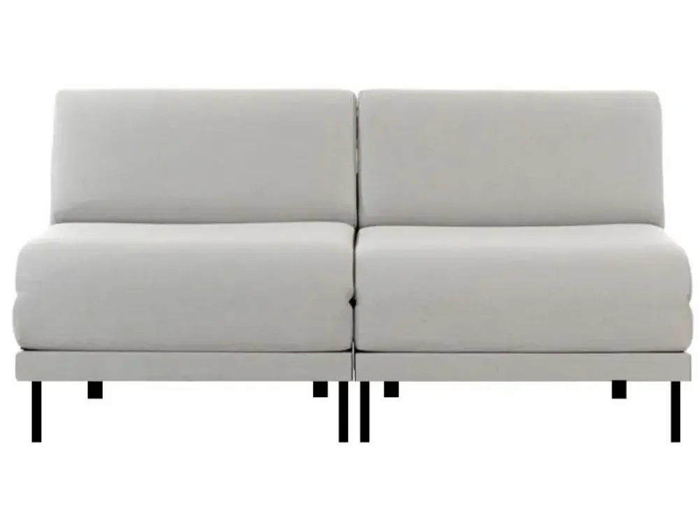 Fauteuils - Canapé lit Français 2 places Design BOSS DUO 140 SMALL sans accoudoirs : Coloris - Tissu / VERT AQUAMA - Filo - Vert - LIKOOLIS