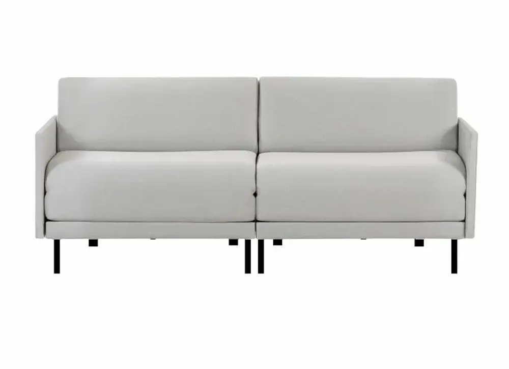 Armchairs - French 2/3 seater sofa bed BOSS DUO 160 MEDIUM removable armrests : Colour - Artificial leather / BLACK - COMBI - BLACK - LIKOOLIS