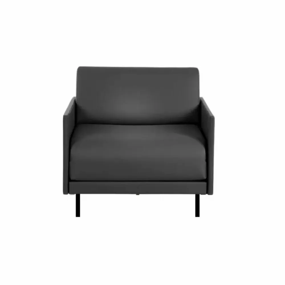 Armchairs - French 1-seater armchair bed BOSS 70 MEDIUM with removable armrests: Colour - Artificial-leather / LIGHT GREY - COMBI - STONE - LIKOOLIS