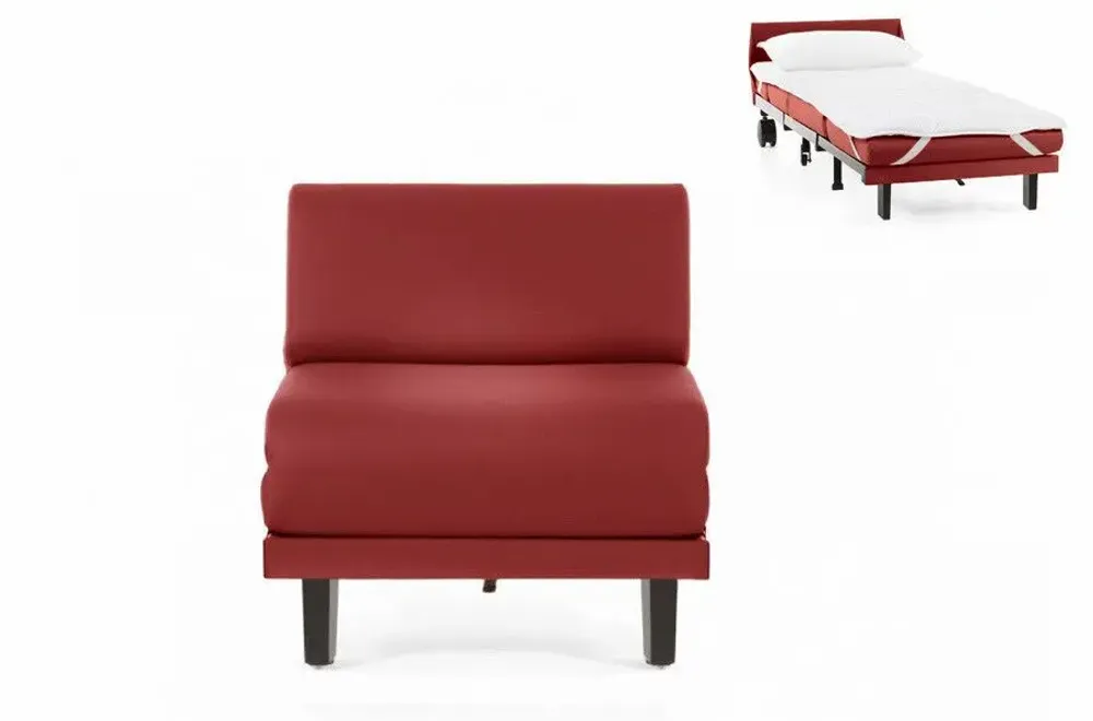 Fauteuils - Fauteuil convertible Français 1 Place ROLLER 70 SMALL sans accoudoirs : Coloris - Tissu / MARRON CHINé - Filo - Taupe - LIKOOLIS