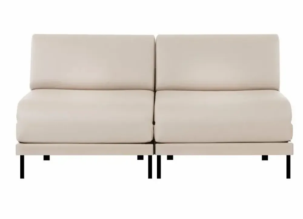 Fauteuils - Canapé convertible Français 2Places BOSS DUO 160 SMALL sans accoudoirs : Coloris - Tissu / GRIS CLAIR - Filo - Light grey - LIKOOLIS