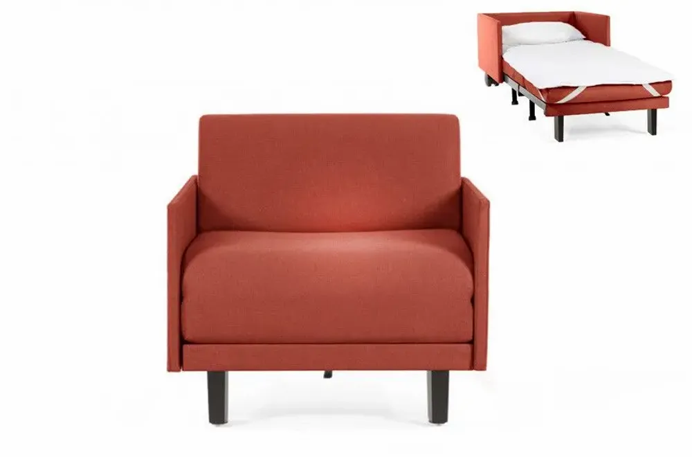 Fauteuils - Fauteuil lit Français 1 Place ROLLER 80 MEDIUM accoudoirs amovibles : Coloris - Velours Brunei / 38 - VERT AMANDE - LIKOOLIS