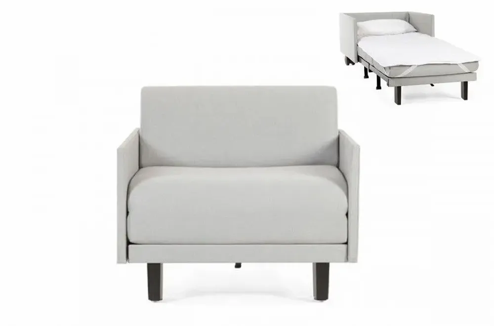 Fauteuils - Fauteuil lit Français 1 Place ROLLER 80 MEDIUM accoudoirs amovibles : Coloris - Cuir-artificiel / ROUGE - Combi - ROUGE - LIKOOLIS