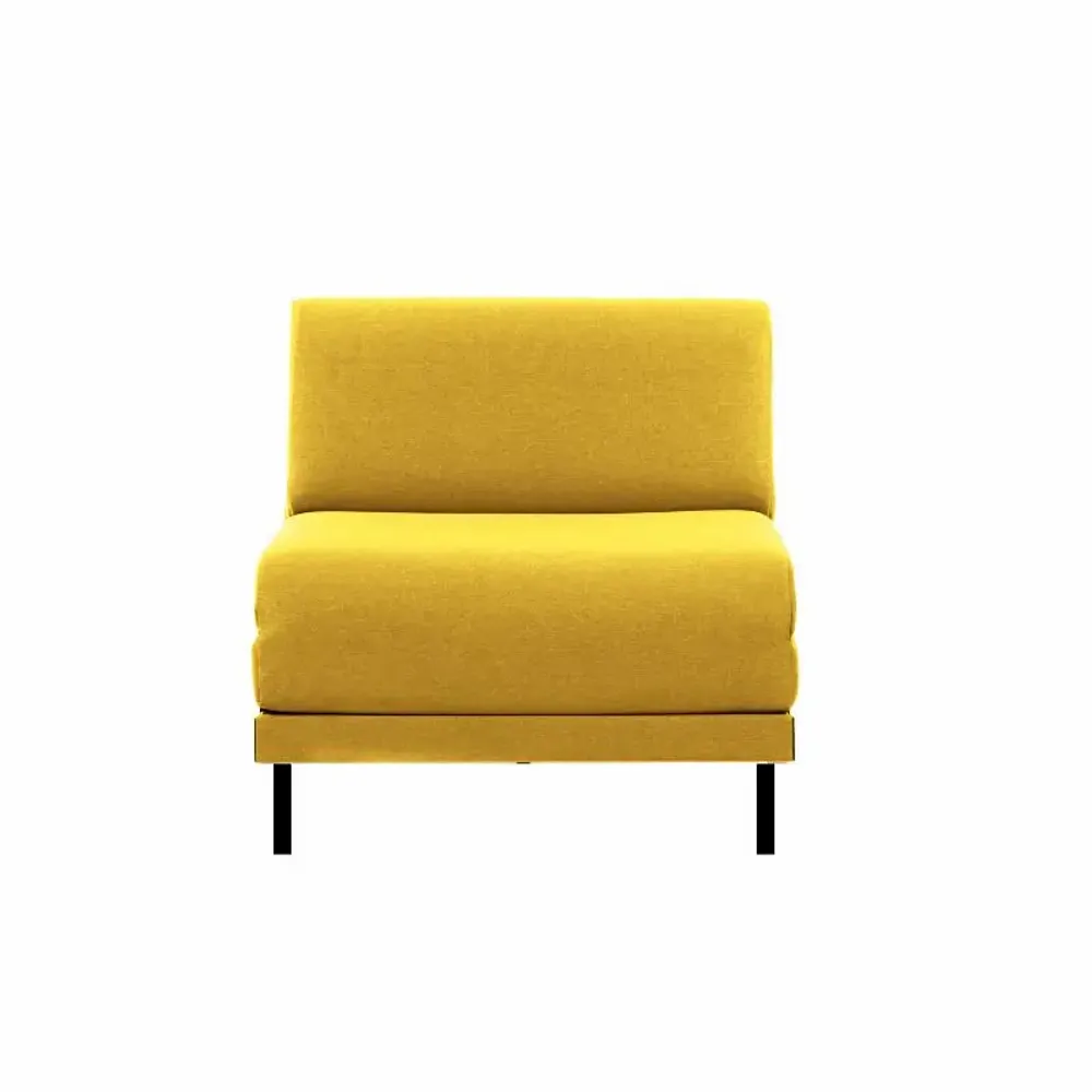 Fauteuils - Fauteuil lit Français 1 Place BOSS 70 SMALL sans accoudoirs : Coloris - Tissu / JAUNE MOUTARDE - Filo - Yellow - LIKOOLIS