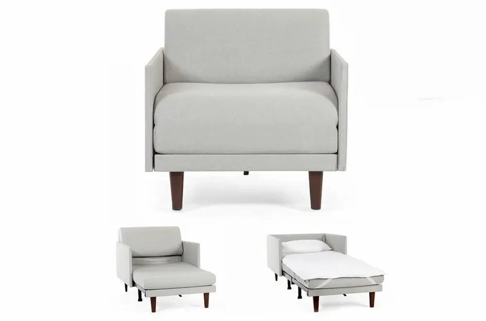 Armchairs - French 1-seater armchair bed PACHA 70 MEDIUM with removable armrests: Colour - LEATHER - Red 0841 - LIKOOLIS