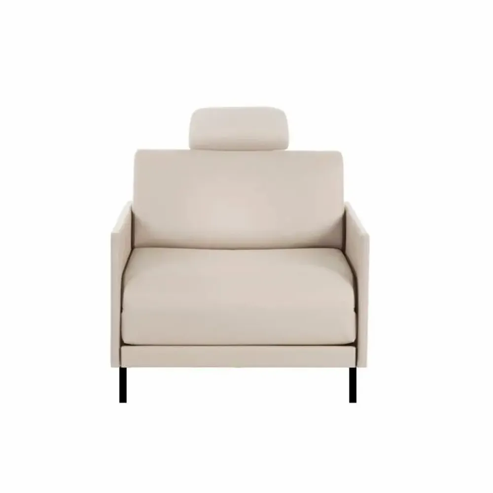Fauteuils - Fauteuil lit Français 1 Place BOSS 70 MEDIUM accoudoirs amovibles : Coloris - Cuir-artificiel / BLANC - Combi - BLANC - LIKOOLIS