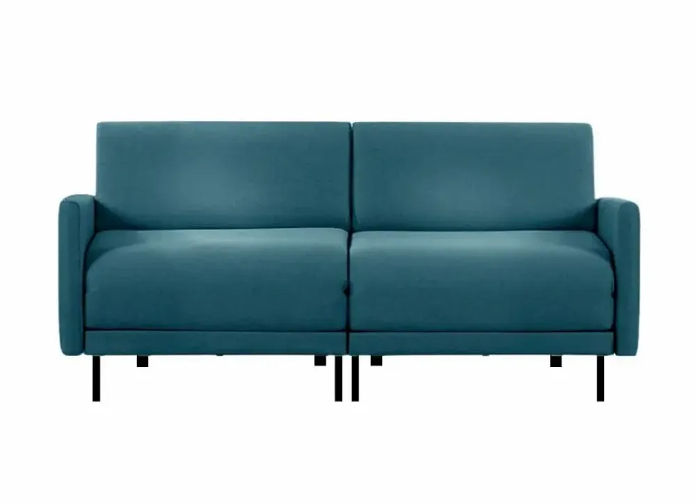 Armchairs - French sofa bed 2/3 seater BOSS DUO 160 LARGE removable armrests : Colour - Fabric / AQUAMA GREEN - Filo - Green - LIKOOLIS