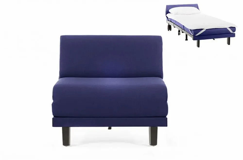 Armchairs - French 1-seater sofa chair ROLLER 70 SMALL without armrests : Colour - LEATHER - Red 0841 - LIKOOLIS