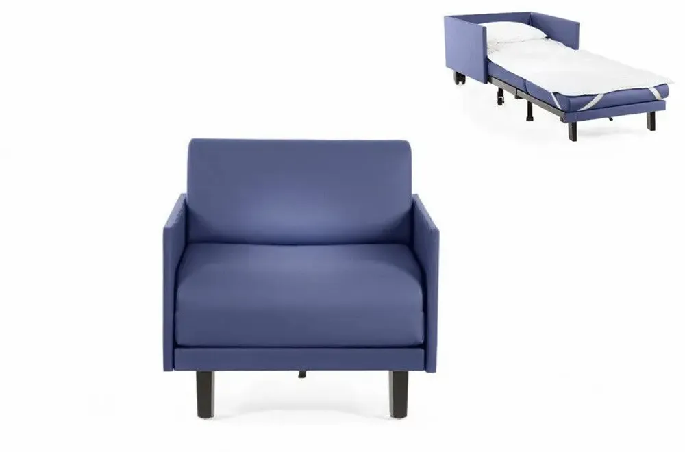 Armchairs - French 1-seater armchair bed ROLLER 80 MEDIUM removable armrests : Colour - Fabric / HEATHER BROWN - Filo - Taupe - LIKOOLIS