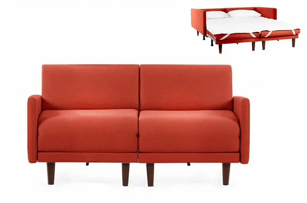 Armchairs - French sofa bed 2/3 places PACHA DUO 160 LARGE removable armrests : Colour - Fabric / NAVY BLUE - Filo - Blue - LIKOOLIS