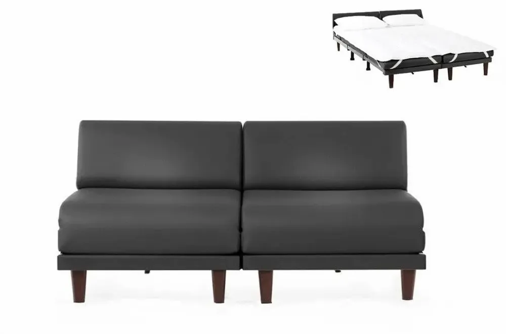 Fauteuils - Canapé convertible Français 2places PACHA DUO 140 SMALL sans accoudoirs : Coloris - Tissu / ROUGE - FIlo - Red - LIKOOLIS