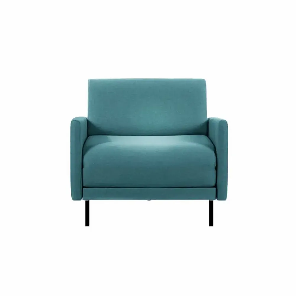 Fauteuils - Fauteuil lit Français 1 Place BOSS 70 LARGE accoudoirs amovibles : Coloris - Tissu / VERT AQUAMA - Filo - Vert - LIKOOLIS