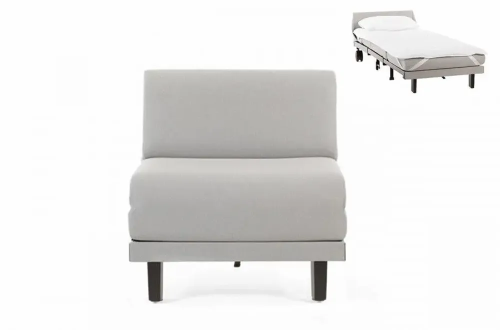 Fauteuils - Fauteuil lit Français 1 Place ROLLER 80 SMALL sans accoudoirs : Coloris - Cuir-artificiel / ROUGE - Combi - ROUGE - LIKOOLIS