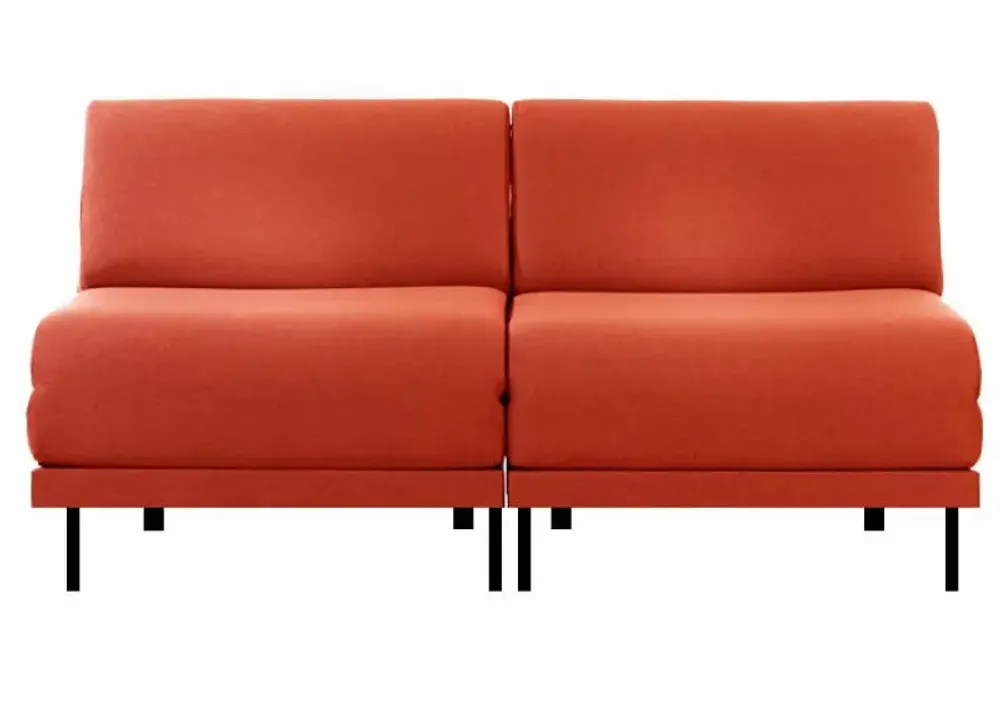 Fauteuils - Canapé lit Français 2 places Design BOSS DUO 140 SMALL sans accoudoirs : Coloris - Cuir-artificiel / GRIS CLAIR - COMBI - PIERRE - LIKOOLIS