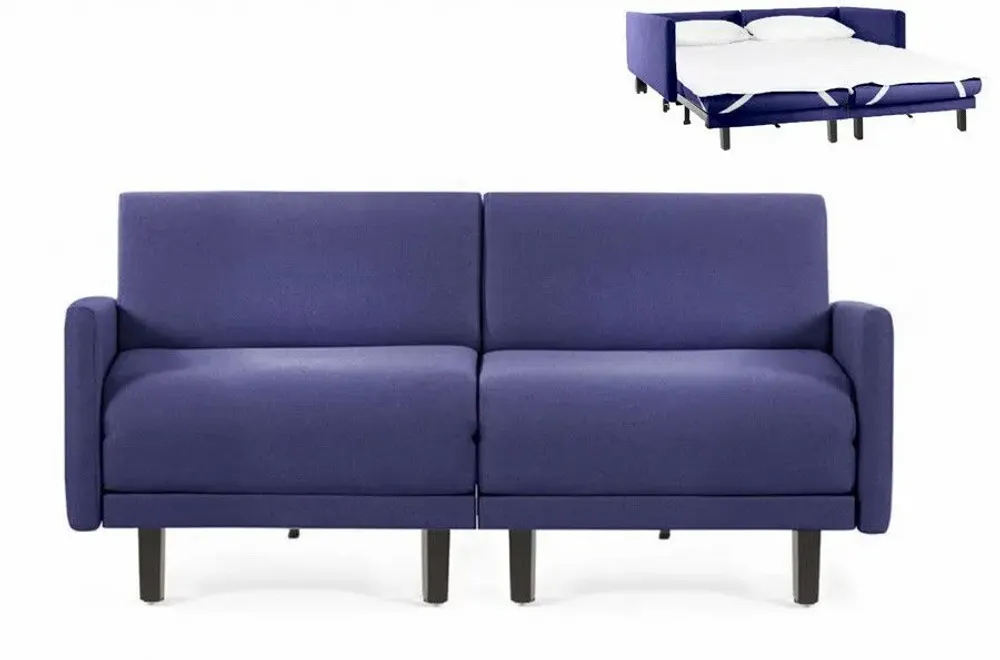 Armchairs - French sofa bed 2/3 places ROLLER DUO 160 LARGE removable armrests : Colour - LEATHER - Taupe brown 0813 - LIKOOLIS