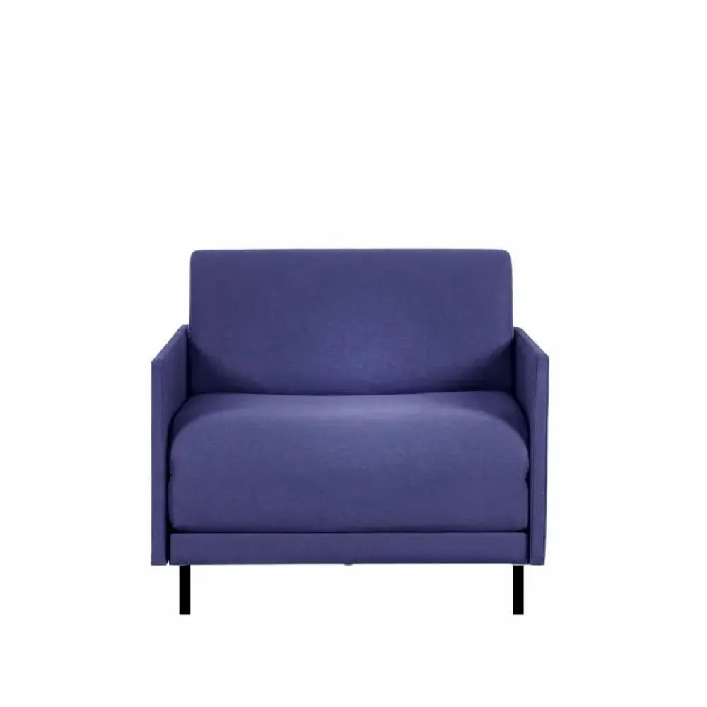 Armchairs - French 1-seater armchair bed BOSS 80 MEDIUM removable armrests: Colour - Artificial-leather / BLACK - COMBI - BLACK - LIKOOLIS