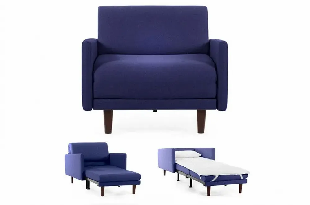 Fauteuils - Fauteuil lit Français 1 Place PACHA 80 LARGE accoudoirs amovibles : Coloris - CUIR - Blanc 010 - LIKOOLIS