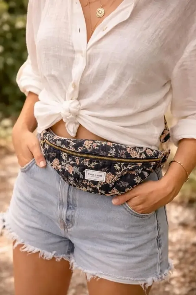 Bags and totes - Quilted large upcycled sari shoulder bag - I WAS A SARI