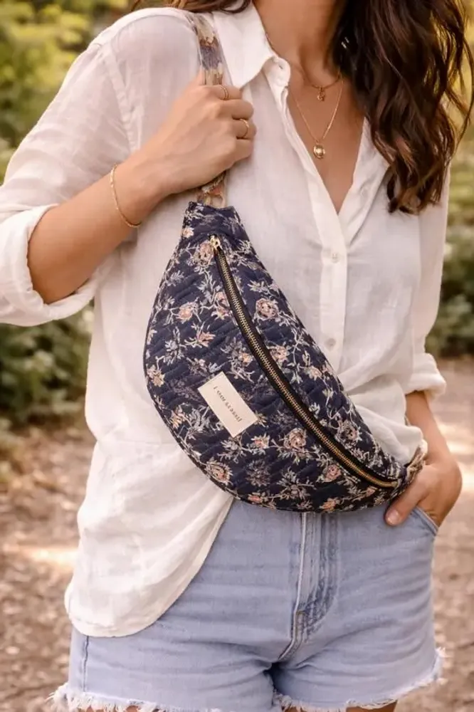 Bags and totes - Quilted large upcycled sari shoulder bag - I WAS A SARI