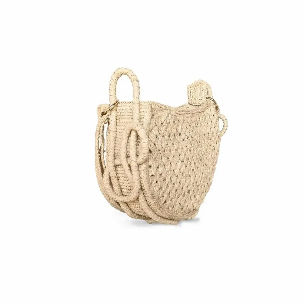 Sacs et cabas - Sac raphia hobo avec anses macramées GEORGIA - KLEO