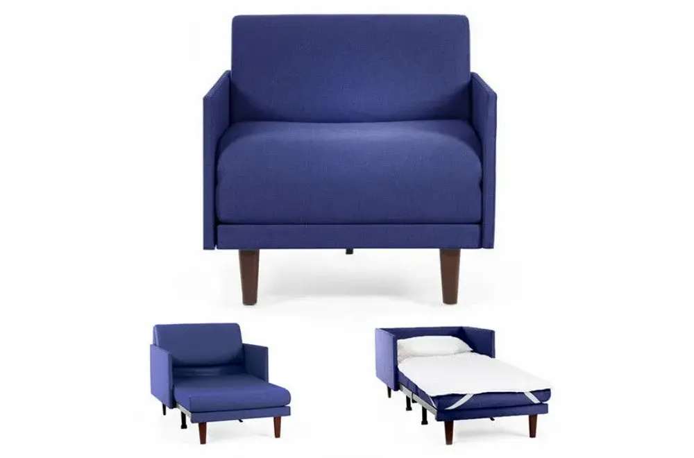 Armchairs - PACHA 70 MEDIUM 1-seater French armchair bed with removable armrests: Colour - Fabric / ORANGE - Filo - Orange - LIKOOLIS