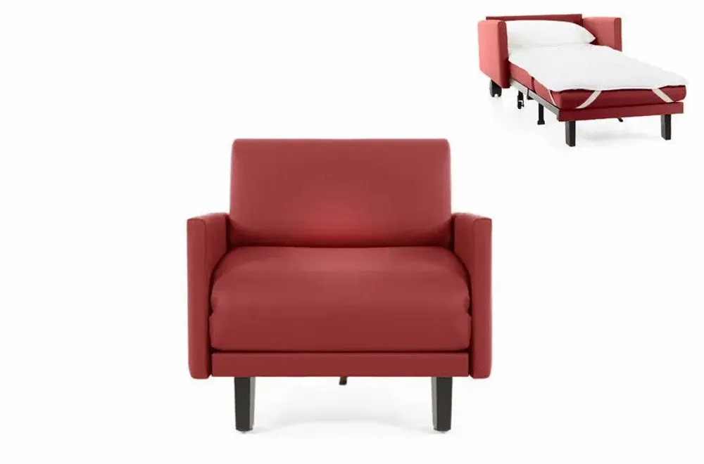 Fauteuils - Fauteuil lit Français 1 Place ROLLER 80 LARGE accoudoirs amovibles : Coloris - Velours Brunei / 38 - VERT AMANDE - LIKOOLIS