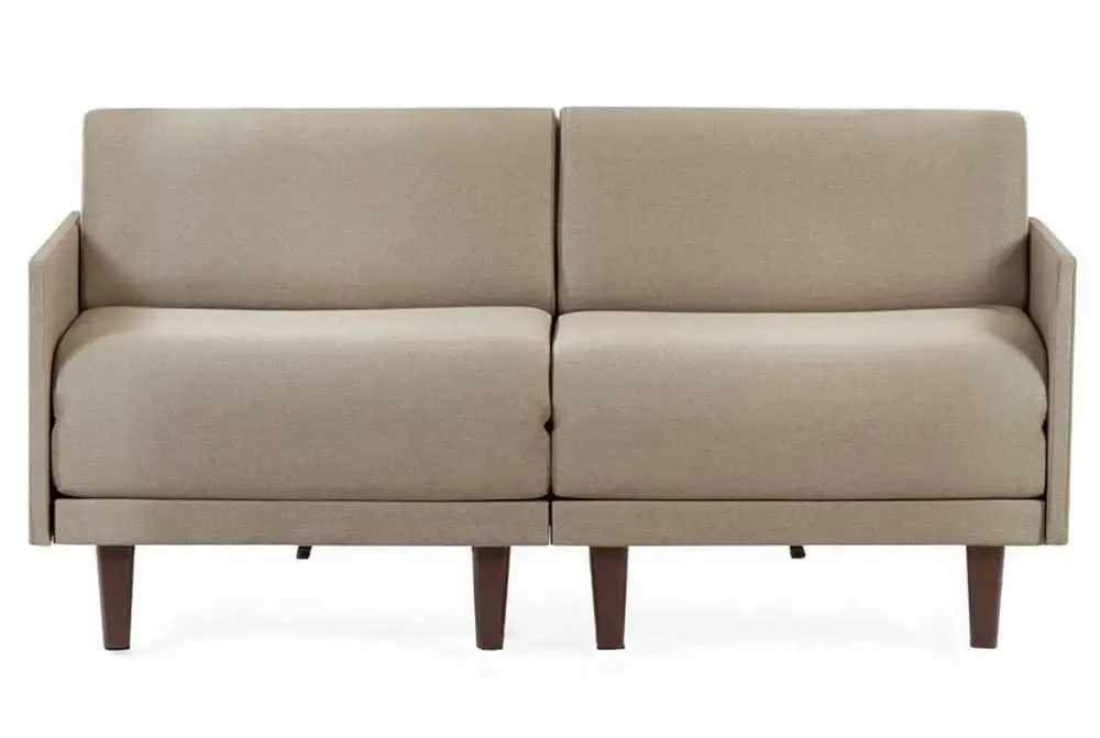 Fauteuils - Canapé lit Français 2 places PACHA DUO 140 MEDIUM accoudoirs amovibles : Coloris - Tissu / GRIS CLAIR - Filo - Light grey - LIKOOLIS