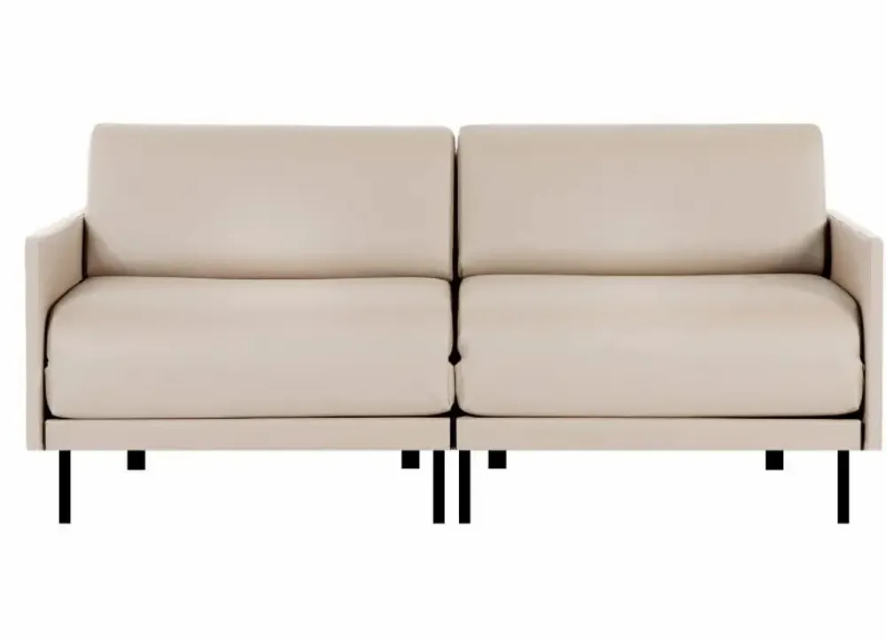 Fauteuils - Canapé lit Français 2 places BOSS DUO 140 MEDIUM accoudoirs amovibles : Coloris - CUIR - Blanc 010 - LIKOOLIS