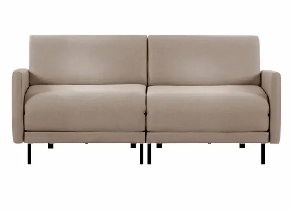 Armchairs - French 2-seater sofa bed BOSS DUO 140 LARGE removable armrests: Colour - LEATHER - White 010 - LIKOOLIS