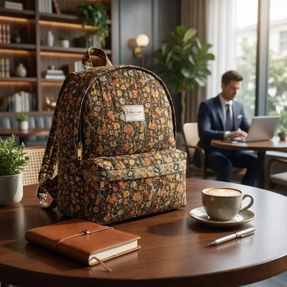 Bags and totes - Quilted backpack made from upcycled saris - I WAS A SARI