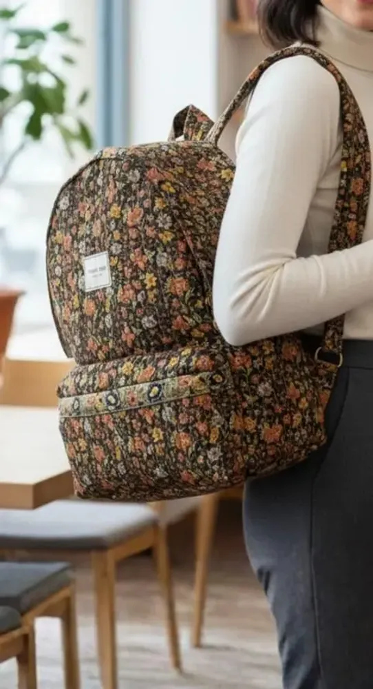 Bags and totes - Quilted backpack made from upcycled saris - I WAS A SARI