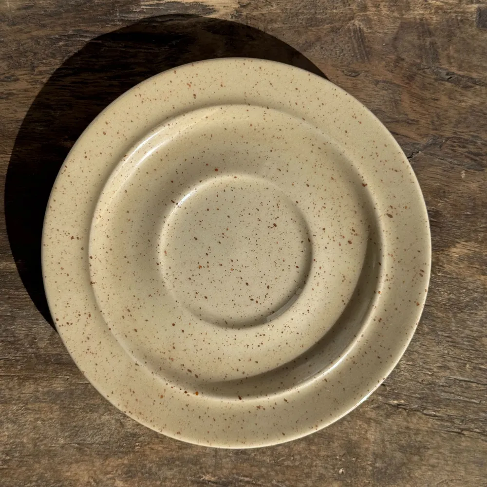 Tasses et mugs - Lot de 4 tasses à café vintage en grès beige moucheté brillante - OFFICE OBJETS