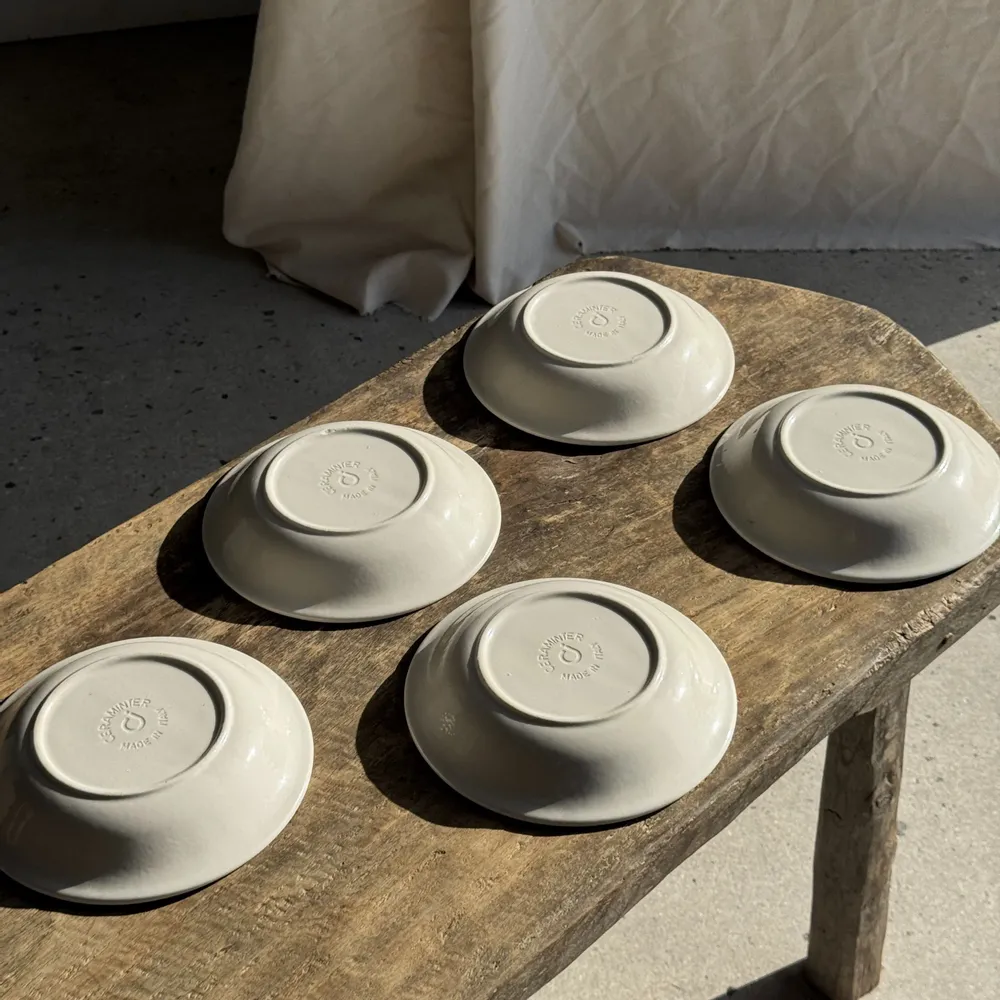 Assiettes au quotidien - Lot de 5 assiettes blanches creuses épaisses pas de marque D21,5 - OFFICE OBJETS