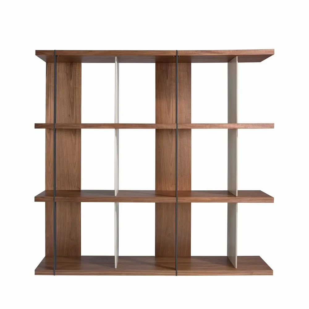 Office furniture and storage - Walnut and lacquered wood bookcase - ANGEL CERDÁ